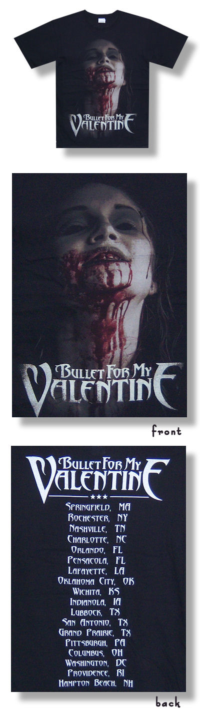Bullet For My Valentine Zombie Girl Tour Tee 007