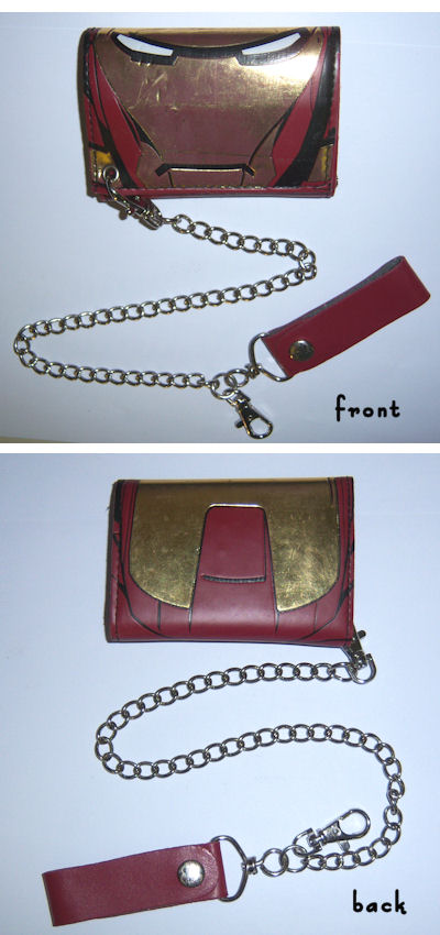 Iron Man All Over Print Leather Chain Wallet 001
