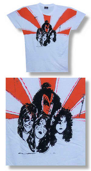Kiss Orange Stripes 30/1 Tee 031