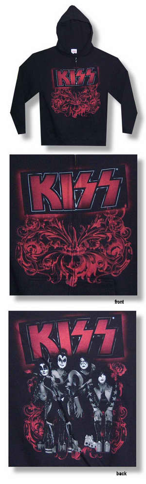 Kiss Ornate Zip Hoody 030