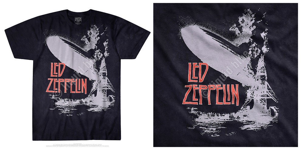 Led Zeppelin Exploding Zeppelin Tie Dye Tee 063