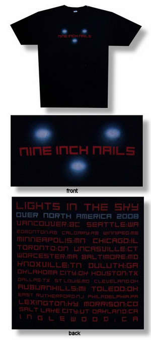 Nine Inch Nails Three Lights 08 Tour 30/1 Tee 003