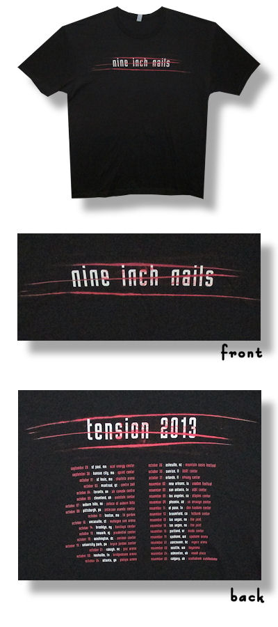 Nine Inch Nails Scratch 2013 Tour 30/1 Tee 009