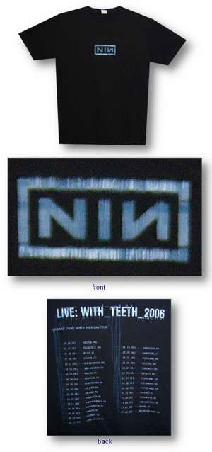 Nine Inch Nails Logo / Live With Teeth 2006 Tee 005